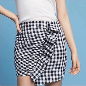 NWT Anthropologie Lili’s Closet Gingham Ruffle Skirt